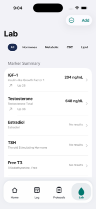 Lab summary and export workflow.